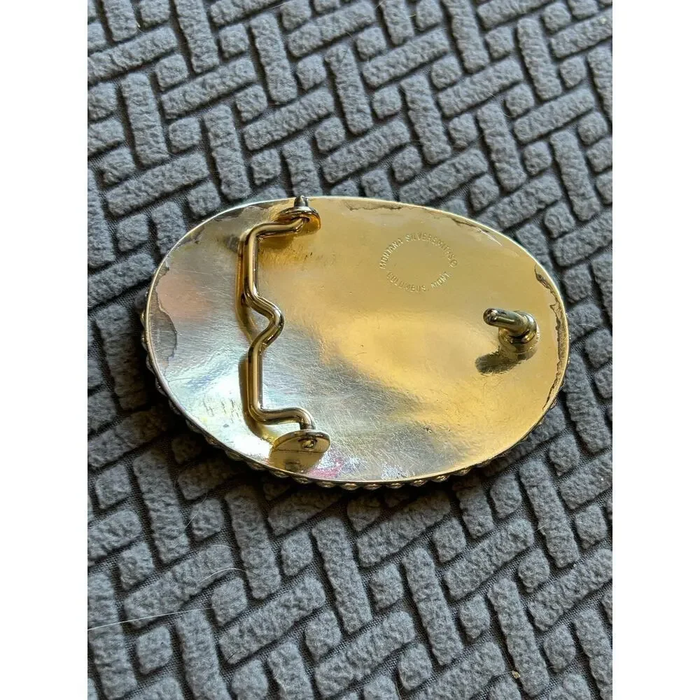 Montana Silversmiths First Love Girl & Horse Vintage Belt Buckle Cowgirl Western
